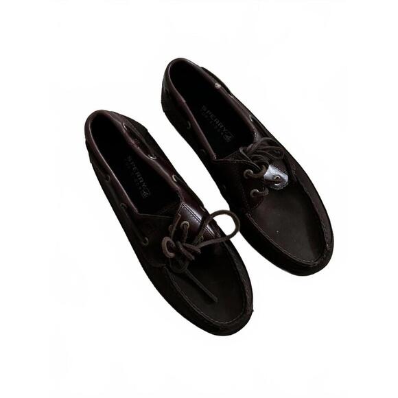 FALL CLEARANCE NEW Sperry Top-Sider Authentic Brown Leather Boat Shoes - Picture 2 of 6